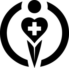 vector illustration of health related symbol logo icon for clinic and hospital