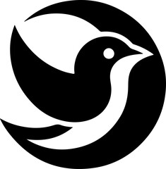 vector illustration of flying dove symbol logo icon for peace mascot and growing company rising high