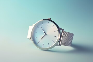 watch on blue background