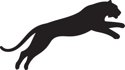 vector silhouette of a lion