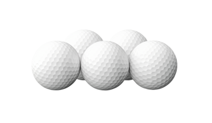 Four Golf Balls: Perfect for Your Next Game on transparent background png