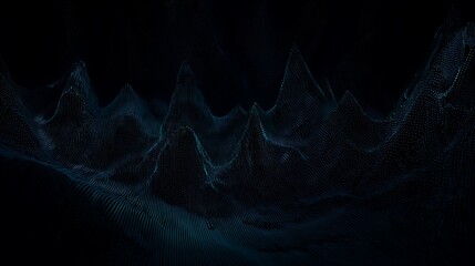 Abstract data visualization landscape in blue