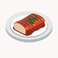 vector illustration of a hot dog