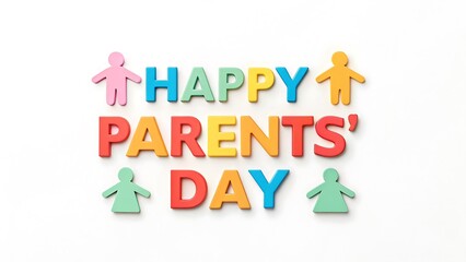 Happy Parents' Day Colorful Typography Design