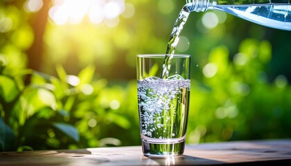Drink Water it in clear glass for good health