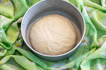 Rustic Italian bread with natural fermentation, real food, ancestral, vintage and homemade artisan food