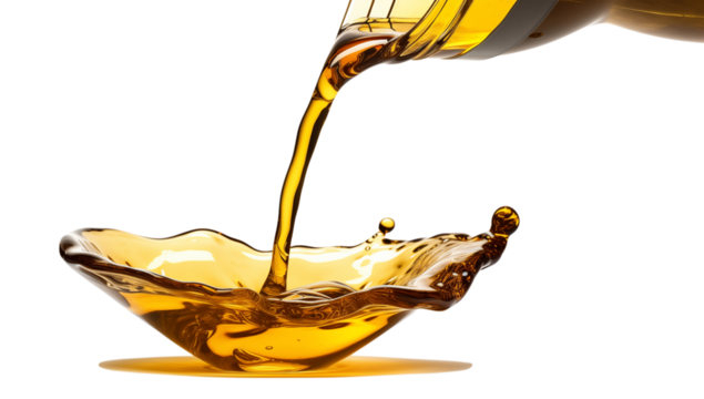 Pouring Golden Liquid:  Oil, Honey, or Syrup?  Viscous Fluid Dynamics on transparent background png