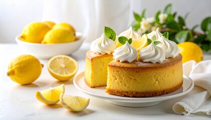 ふわふわレモンシフォンとホイップの午後カフェ