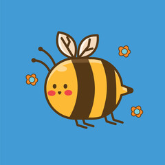baby bee illustration