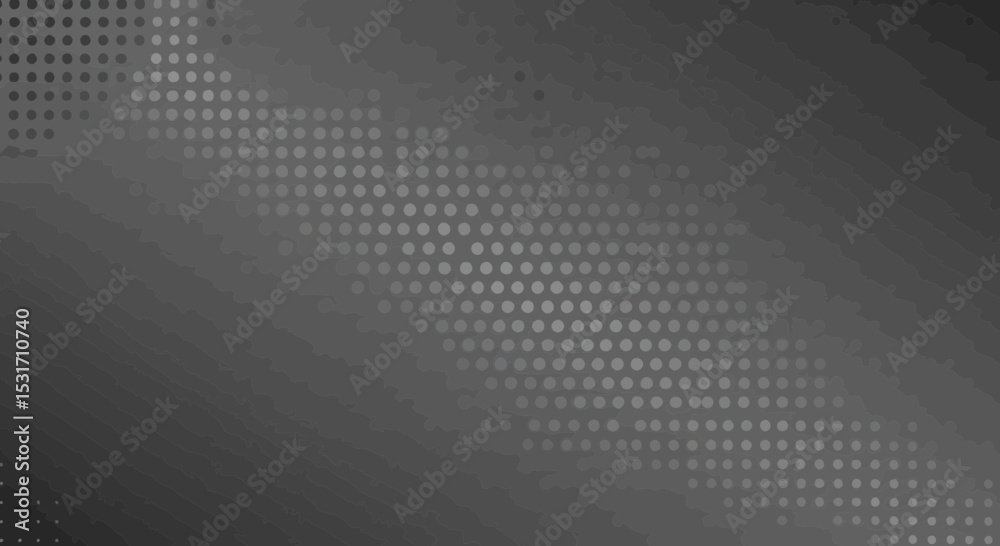 Poster Abstract grey scale background with dots, creating a textured pattern effect