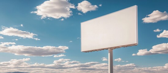 Blank Billboard Under Sunny Sky