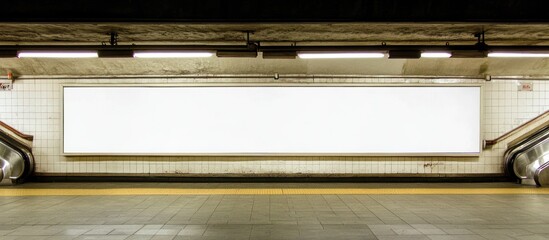 Subway Station Blank Billboard Ad