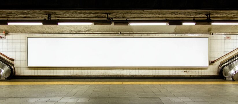 Subway Station Blank Billboard Ad