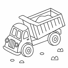 truck art vector icon for transportation apps and websites