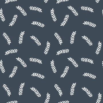 Falling Fern Seamless Pattern