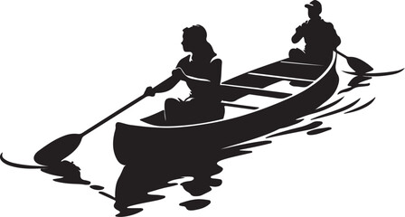 silhouette of a man in a boat