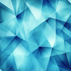Obraz premium Abstract geometric pattern of translucent triangles. A cool, light blue and dark blue design with a crystalline,faceted look. A high-tech, futuristic visual