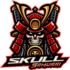 Skull samurai mascot