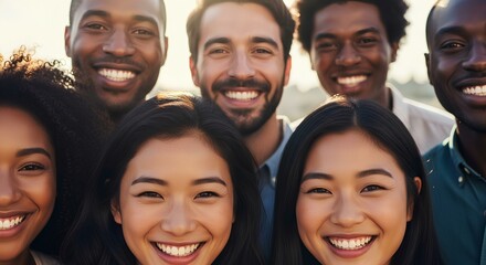 Obraz premium Diverse People Smiling Group Portrait