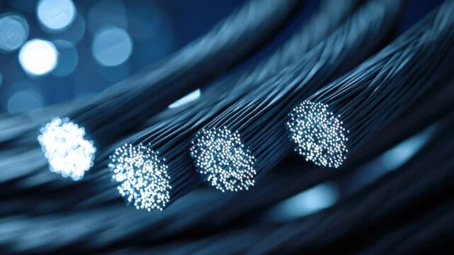 Abstract Wire Bundle: a detailed image that showcases a bundle of wires with a shallow depth of field, evoking a sense of connectivity and technology. 
