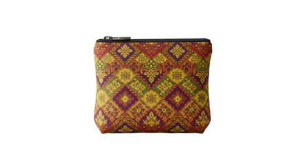Colorful patterned zipper pouch