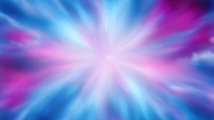 Radiant burst with blue and pink