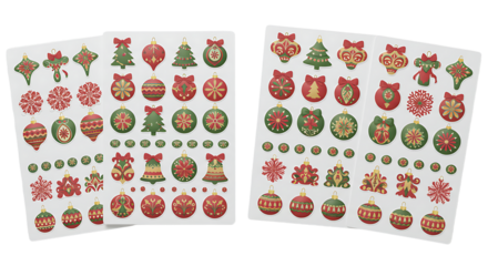 Christmas ornament stickers collection