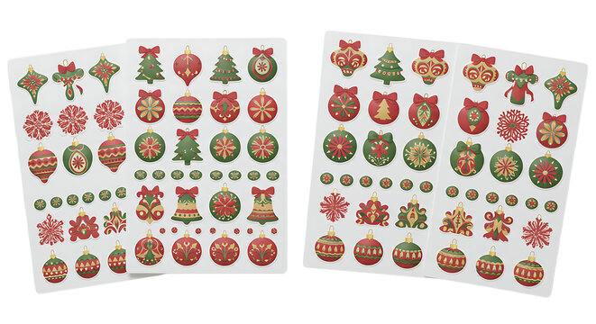Christmas ornament stickers collection
