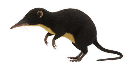 Detailed Illustration of a Tenrec with Distinctive Features and Posture