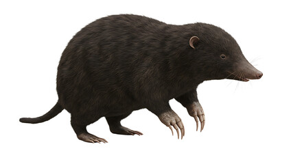 Detailed Illustration of a DarkColored Furry Animal