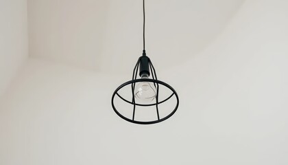 Interior shot of a modern pendant light fixture