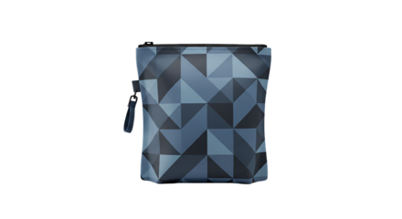 Geometric triangle print pouch