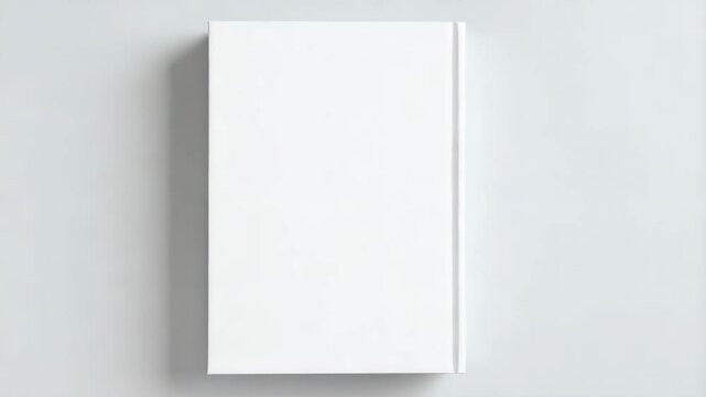 Blank White Book, Notebook, or Journal on a Clean White Background - Simple, Minimalist, and Clean Shot for Mockups and Overlays