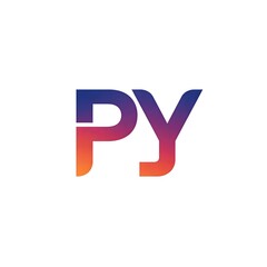 Gradient PY Letter Mark
