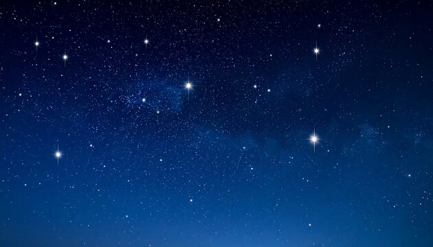 Vibrant deep blue night sky is speckled with dazzling stars, evokes a sense of celestial wonder.