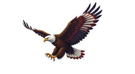 Obraz premium Eagle Flight Art Isolated