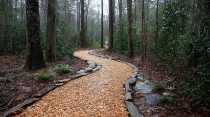 Nature trails offer scenic paths for hiking, biking, and walking, often featuring educational signs and diverse natural beauty.
