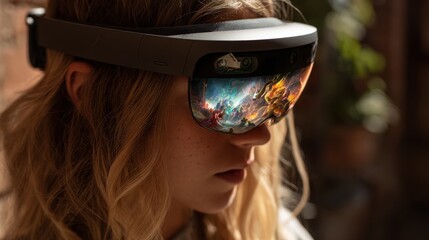 Engage in AR experiences that use smartphones or glasses to blend real-world views with immersive virtual elements.
