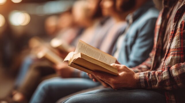 Book clubs bring readers together to discuss stories, share insights, and enjoy social connections around literature.
