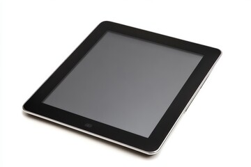 Isolated black tablet device on white background