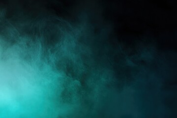 Turquoise smoke effect on white background