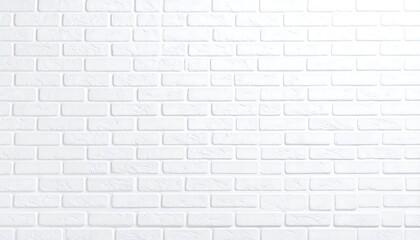 An all-white brick wall creates a clean and minimalist design with soft light and texture.