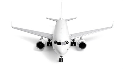 Obraz premium White Airplane Isolated on White Background