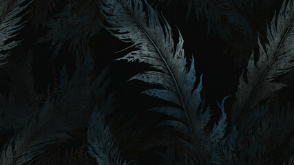 Minimal Gothic Abstract Background with Matte Black and Iridescent Silver Texture