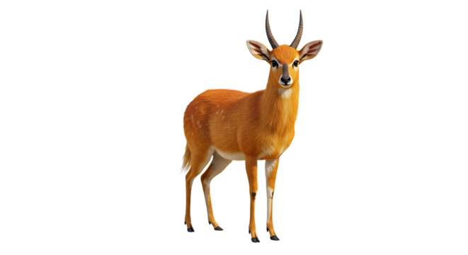 Majestic Antelope Standing Proudly Showcasing Elegant Horns and Rich Fur