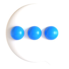 chat bubble 3d icon illustration