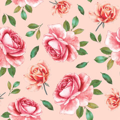 seamless pattern with roses
