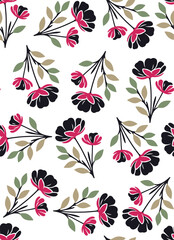 seamless pattern with flowers