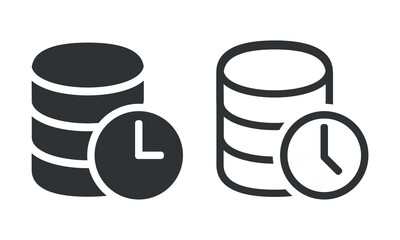 Server network time icon. Illustration vector