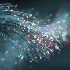 Soft Defocused Fiber Optic Lights for Minimalist Abstract Background